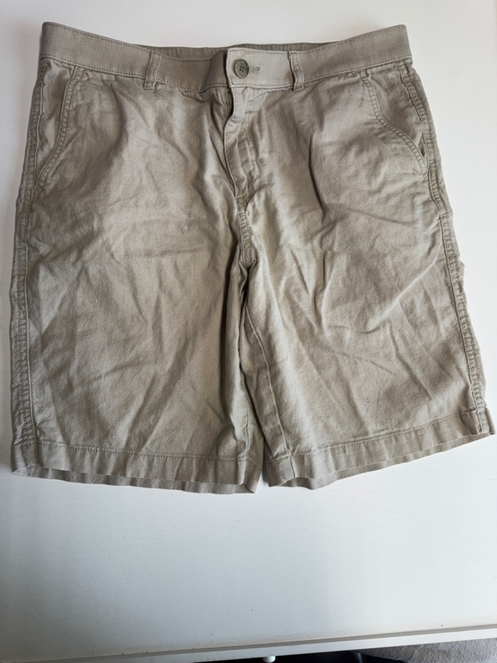 Marc Anthony men’s linen shorts, beige, size 34